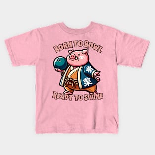 Bowling pig Kids T-Shirt